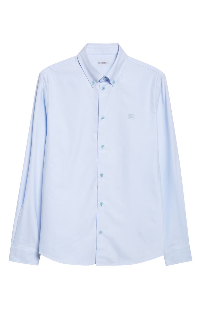 Burberry Standrich EKD Slim Fit Cotton Oxford Button-Down Shirt, Alternate, color, Blue Smoke