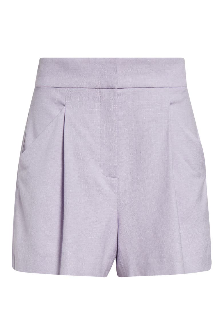 Elbe Pleated Shorts, Alternate, color, SOFT LILAC