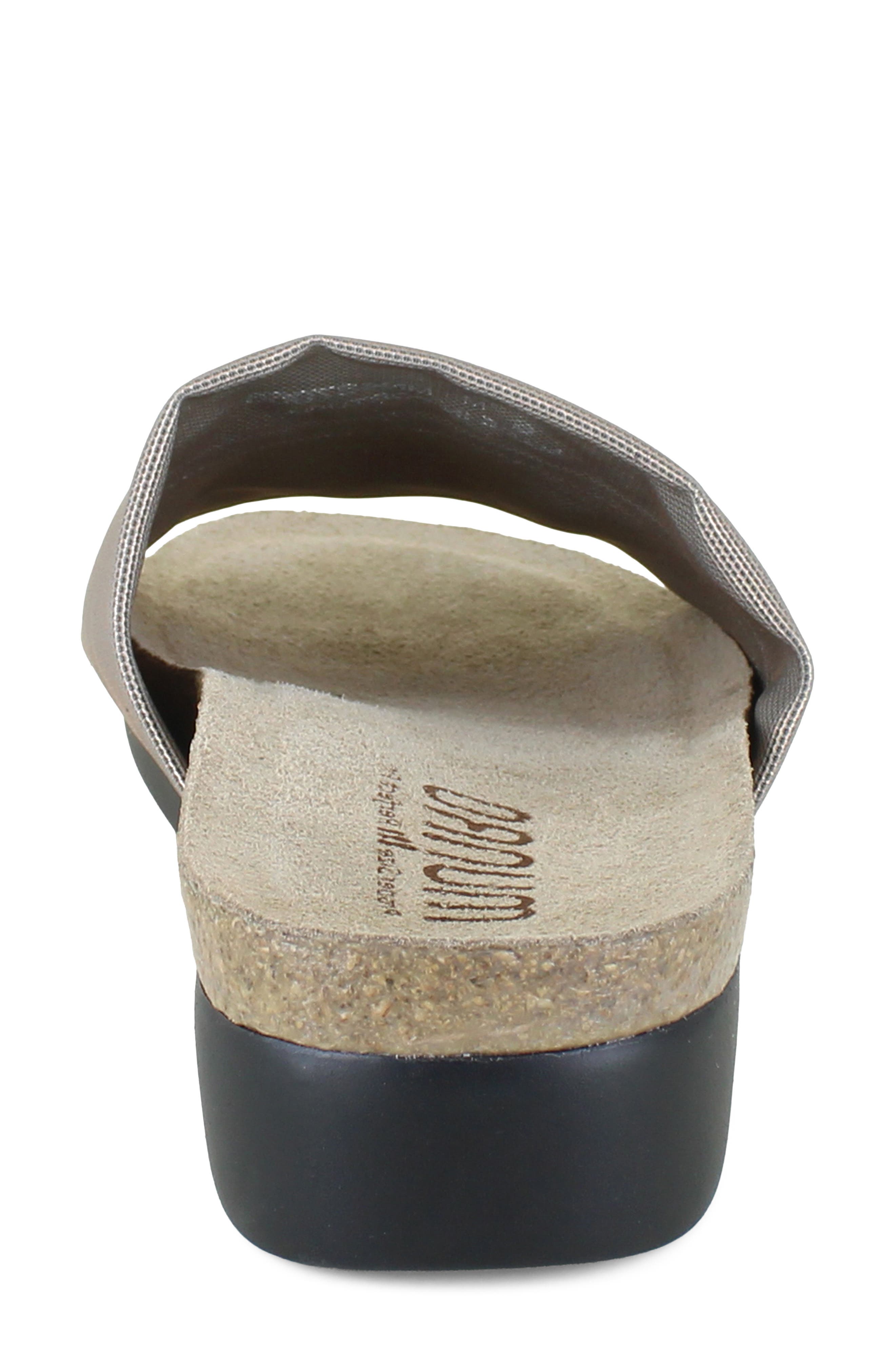 Munro Casita Slide Sandal, Alternate, color, Grey Metallic Rete