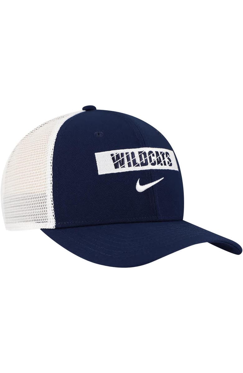 Nike Men's Nike Navy New Hampshire Wildcats 2024/25 Sideline Rise Trucker Adjustable Hat, Alternate, color, Navy