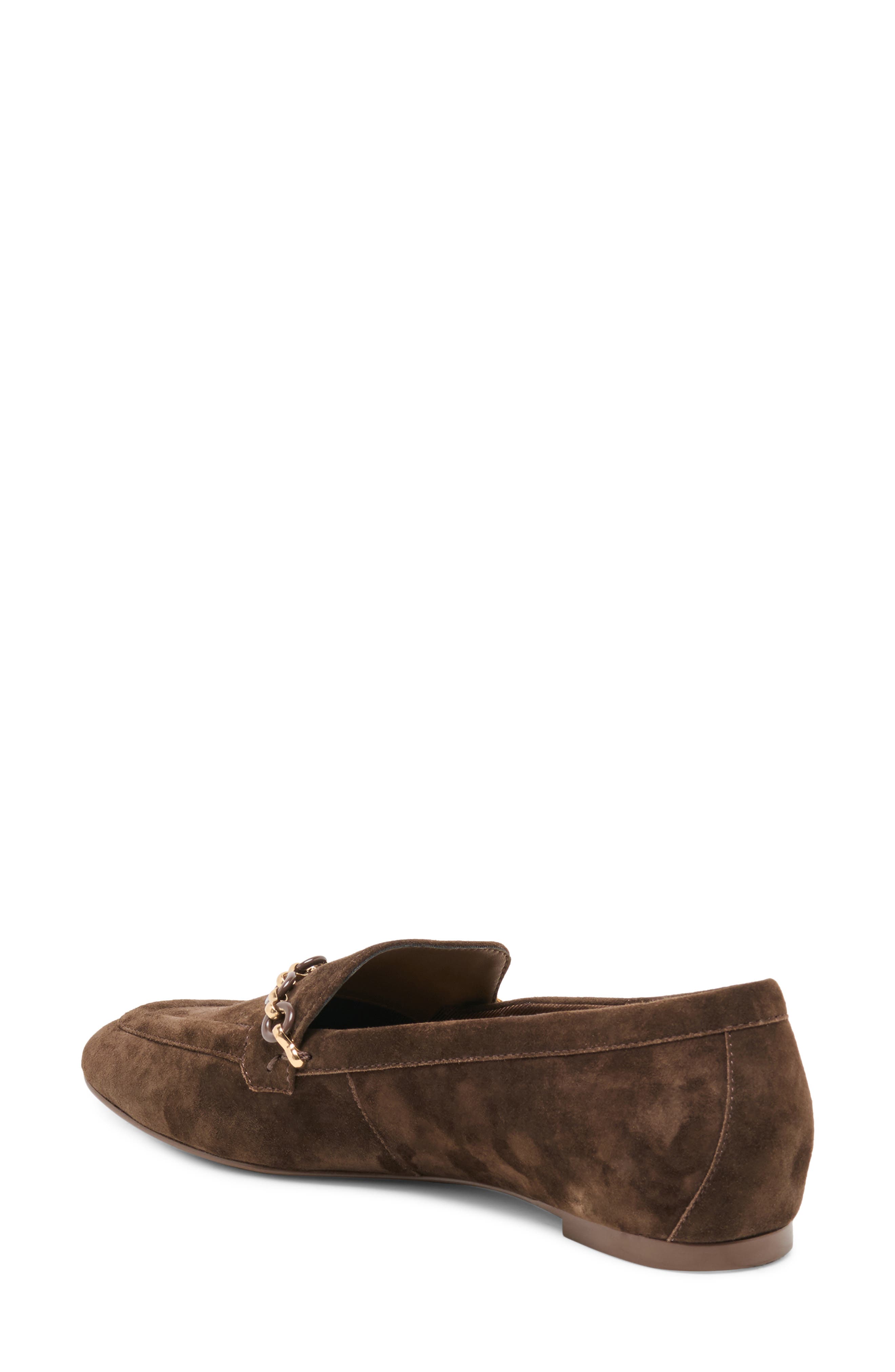 Kiala Embellished Raffia Loafer, Alternate, color, DARK BROWN SUEDE
