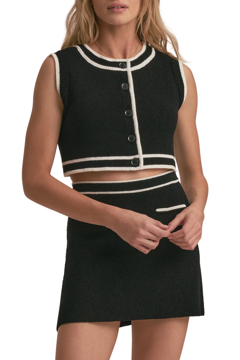 The Merideth Sweater Vest, Main, color, BLACK