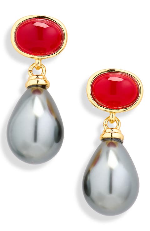 Theodora Faux Pearl Drop Earrings