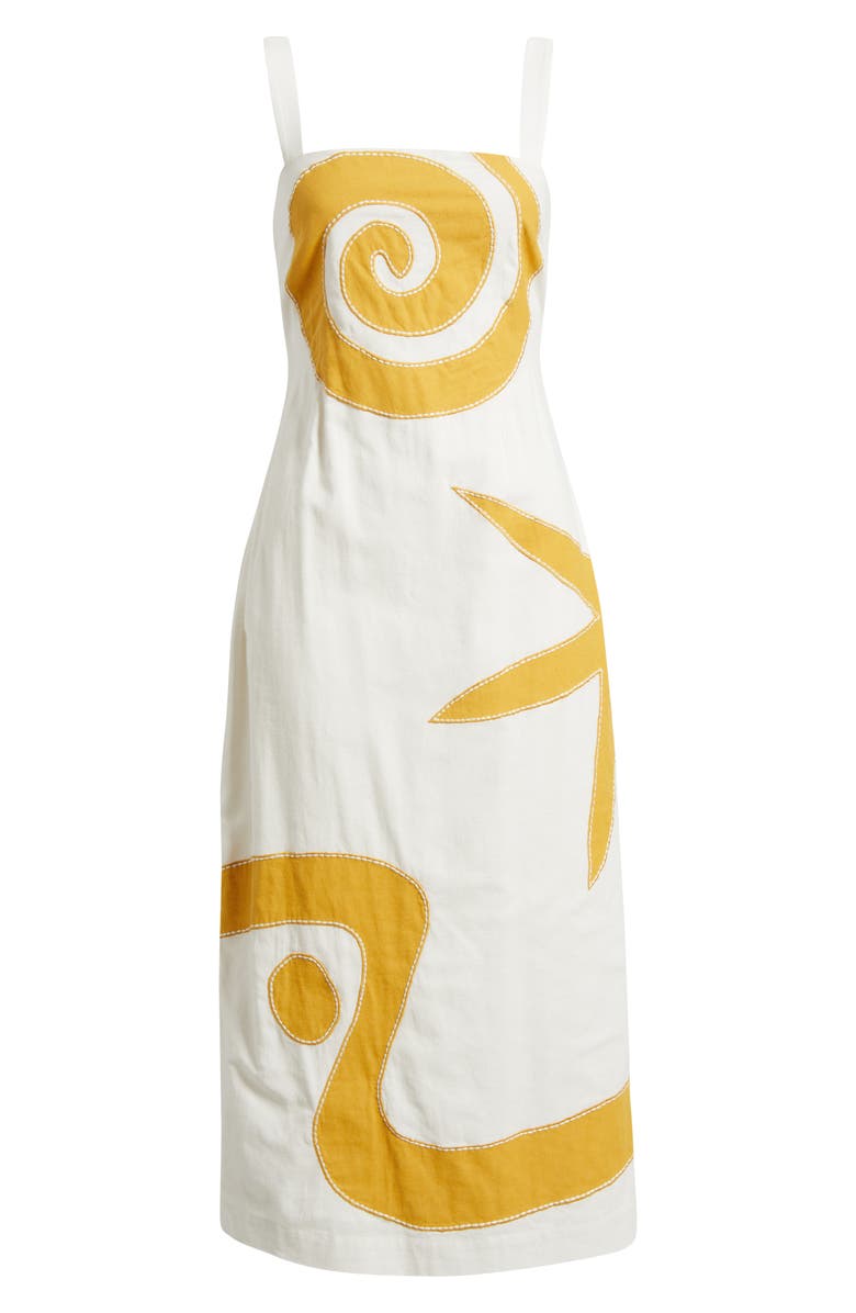 Cleobella Brie Cotton & Linen Midi Dress, Alternate, color,