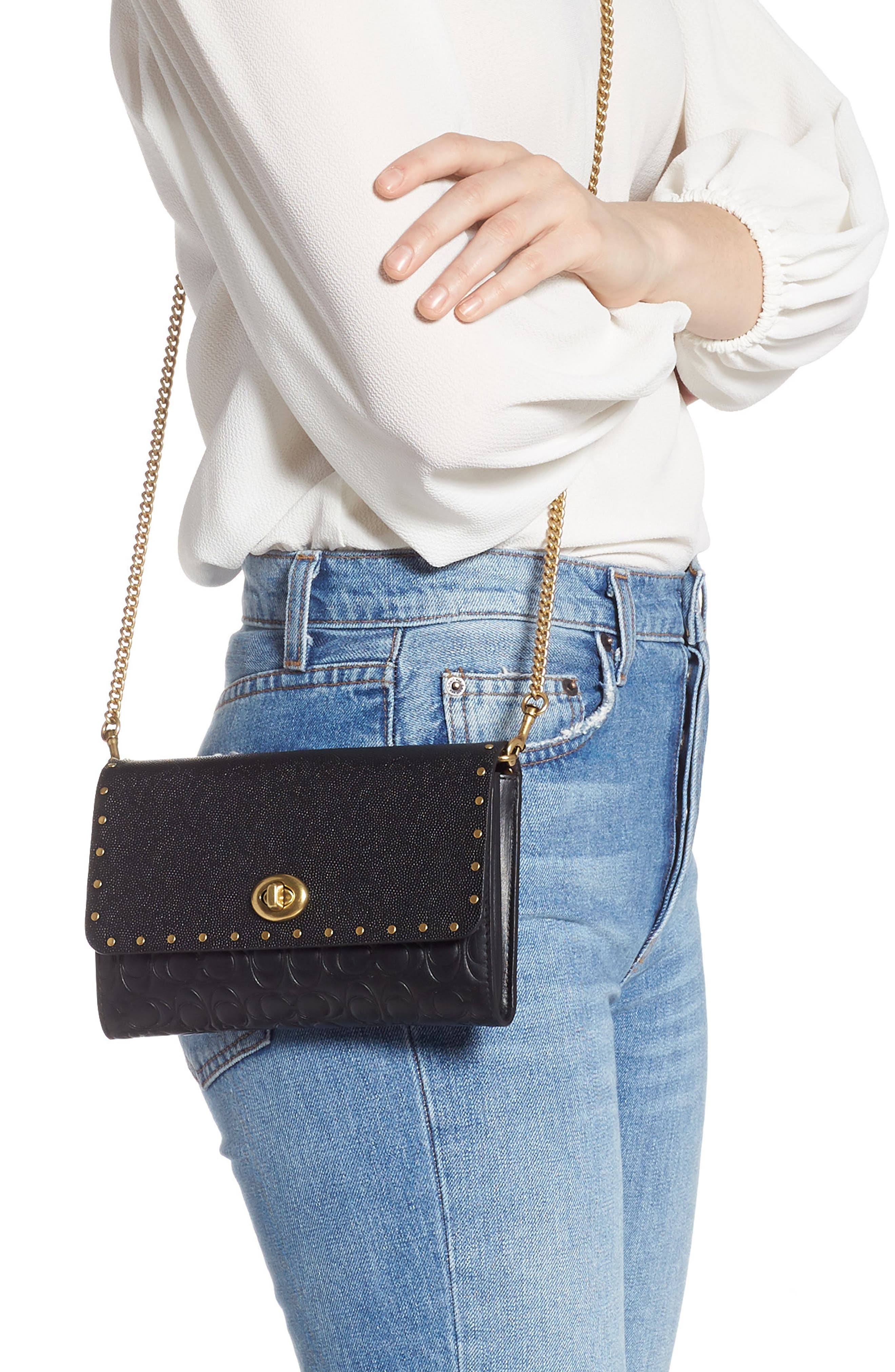 COACH Marlow Rivets Leather Crossbody Bag | Nordstrom