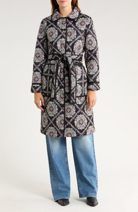 Tie Waist Quilted Jacket