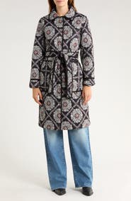 Avec Les Filles Tie Waist Quilted Jacket