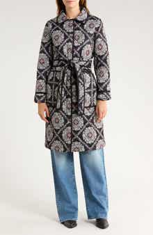 Avec Les Filles Tie Waist Quilted Jacket