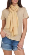 Bruno Magli Solid Fringe Scarf