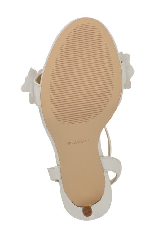 Nine West Lovely Ankle Strap Sandal In White