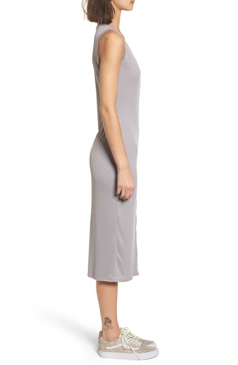 BP. Snap Front Midi Dress, Alternate, color, 