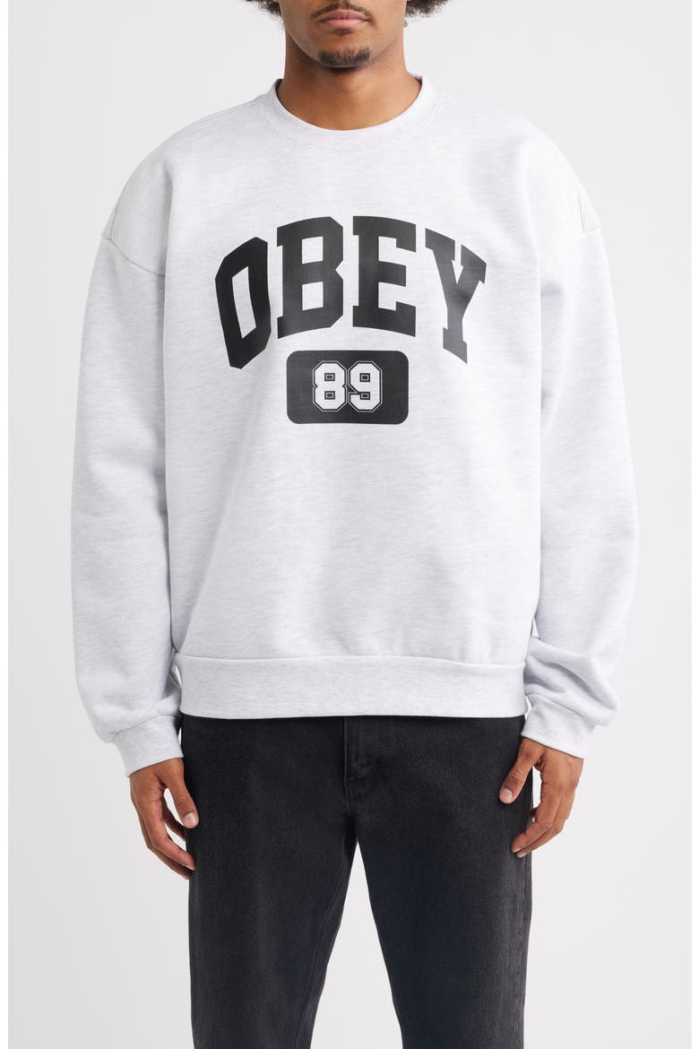 Academy Graphic Sweatshirt, Main, color, ASH GREY