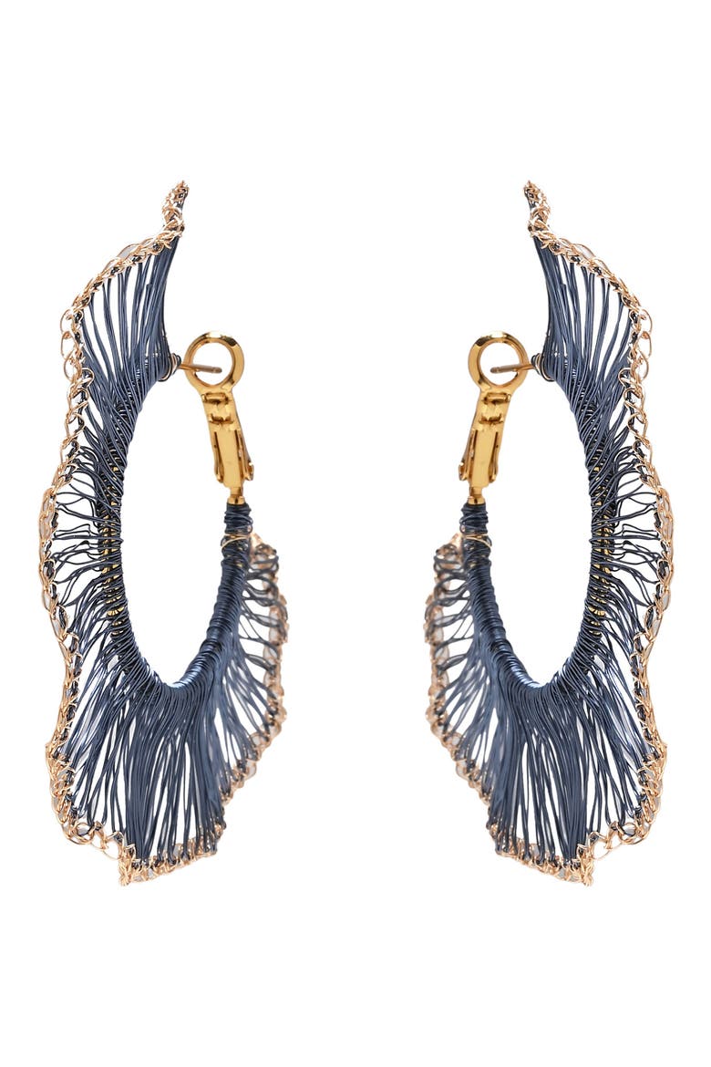 Nikolina Statement Hoop Earrings, Alternate, color, GOLD