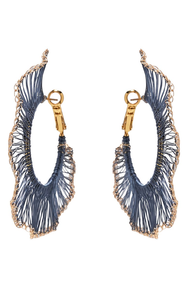 EYE CANDY LOS ANGELES Nikolina Statement Hoop Earrings, Alternate, color, Gold