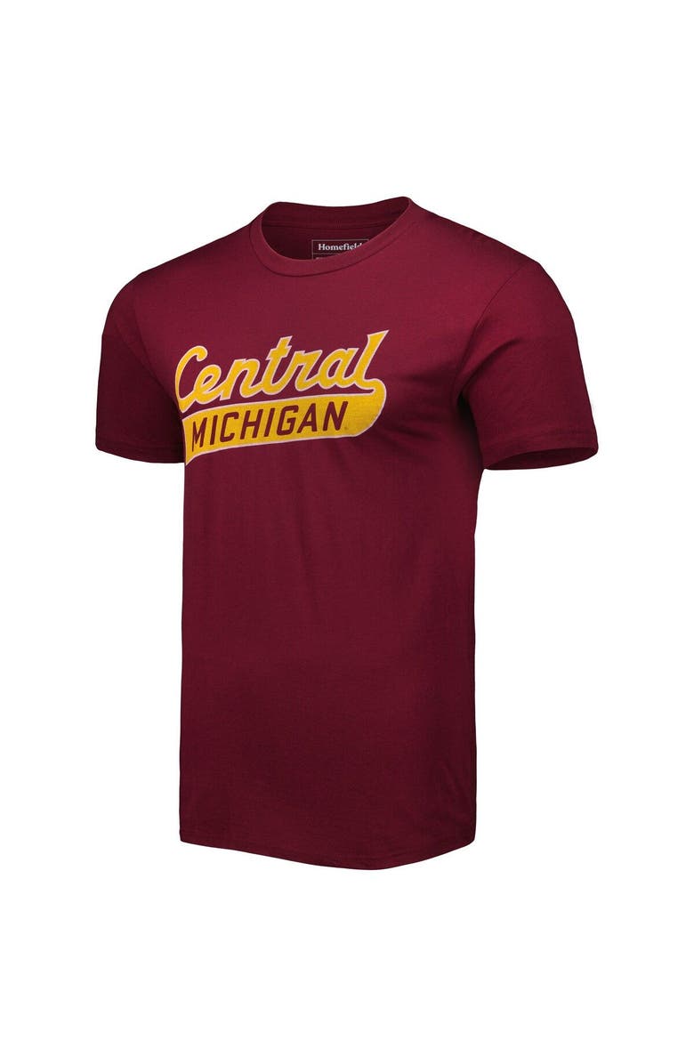 HOMEFIELD Men's Homefield Maroon Cent. Michigan Chippewas Baseball T-Shirt, Alternate, color, 