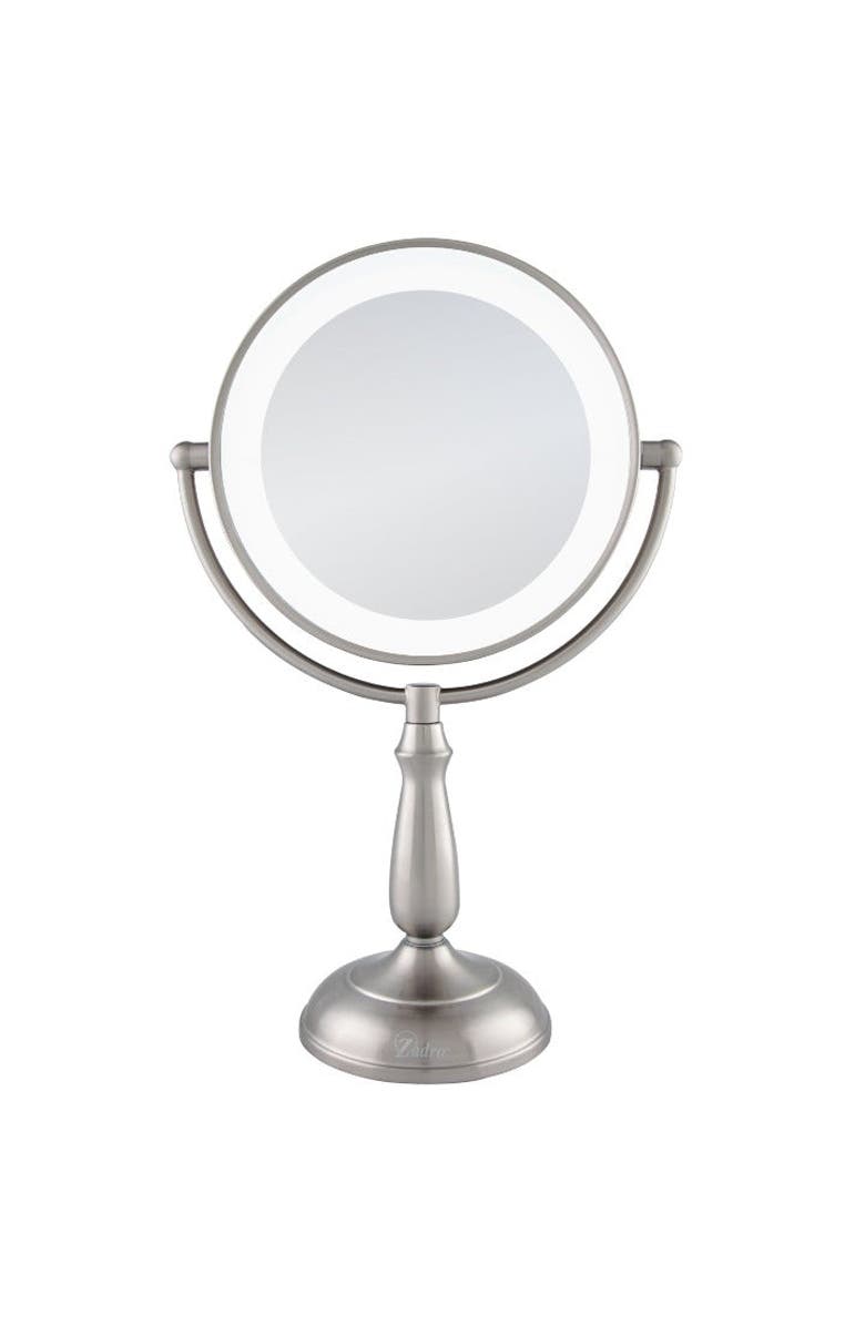 Zadro Lighted Makeup Mirror with 12X/1X Magnification & Touch Base Controls, Main, color, 