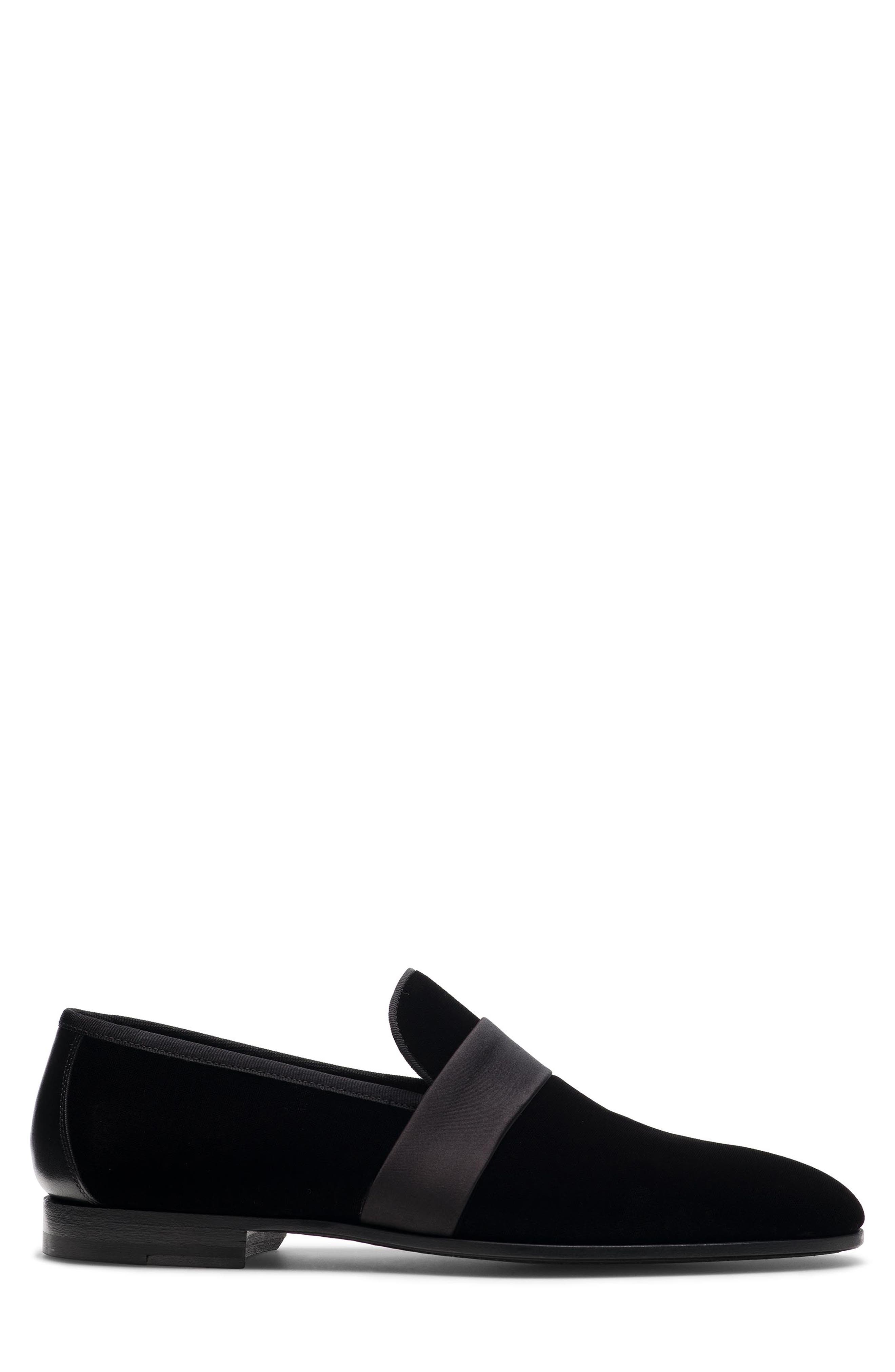 Magnanni Jenaro Loafer, Alternate, color, Black Velvet