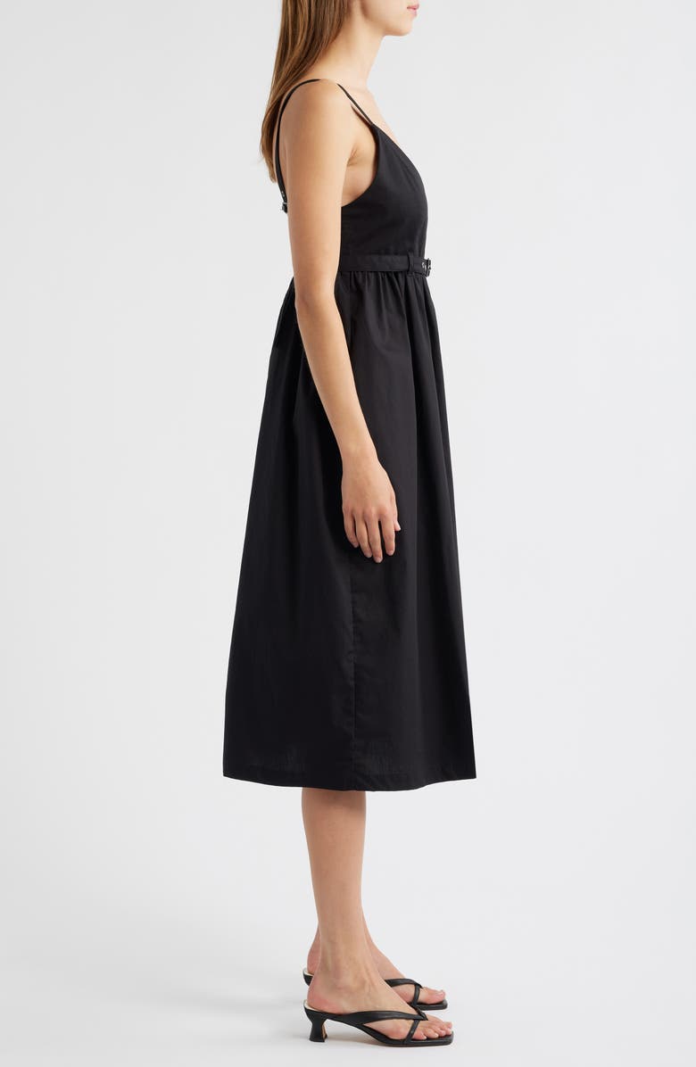 Steve Madden Juno Halter Neck Cotton Dress, Alternate, color, Black