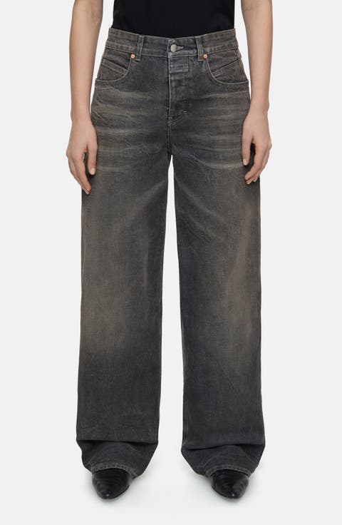 Nikka Wide Leg Jeans (Dark Grey)