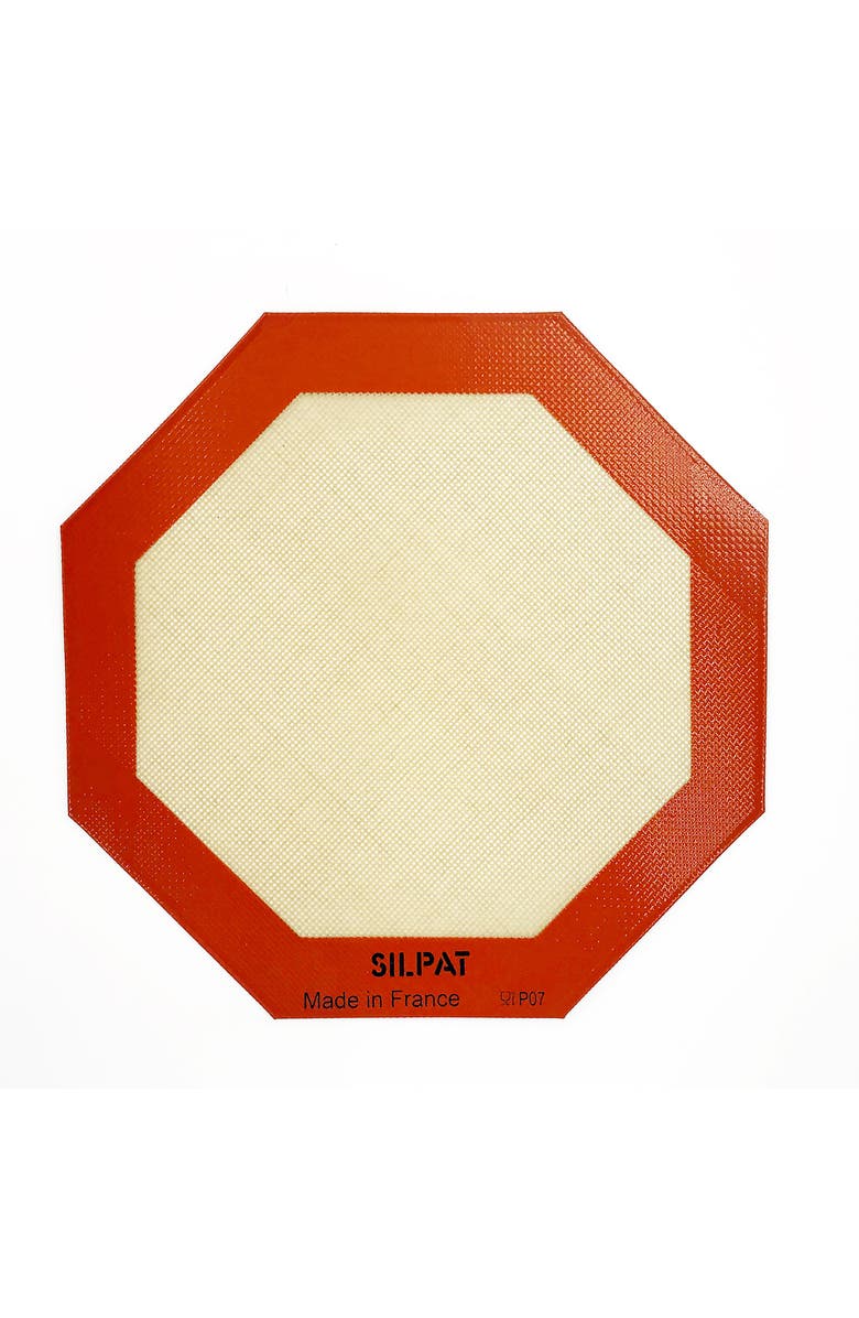 Silpat Non-Stick Silicone Microwave Baking Mat, 10.25-Inch, Octagon, Main, color, Orange