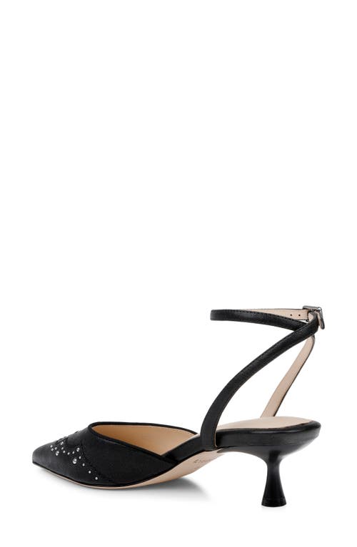 L Agence L'agence Liana Ankle Strap Pointed Toe Pump In Black