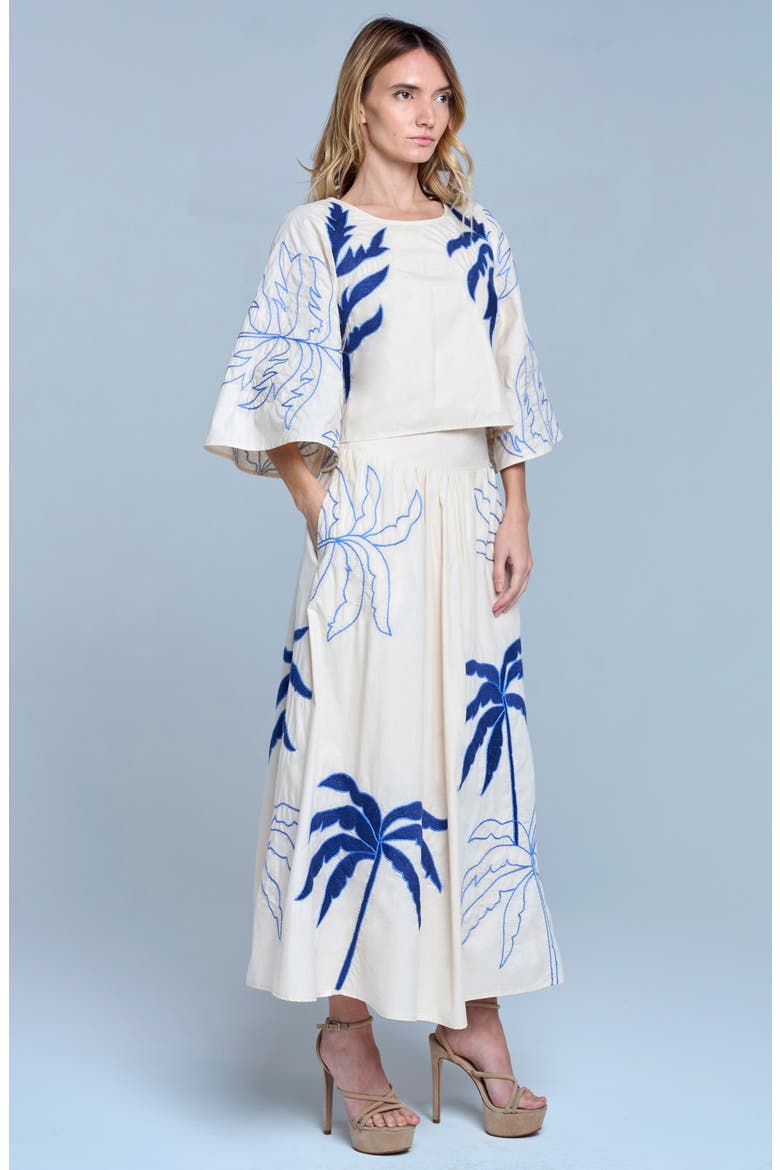 Nuri Maxi Skirt, Alternate, color, TAUPE/ BLUE