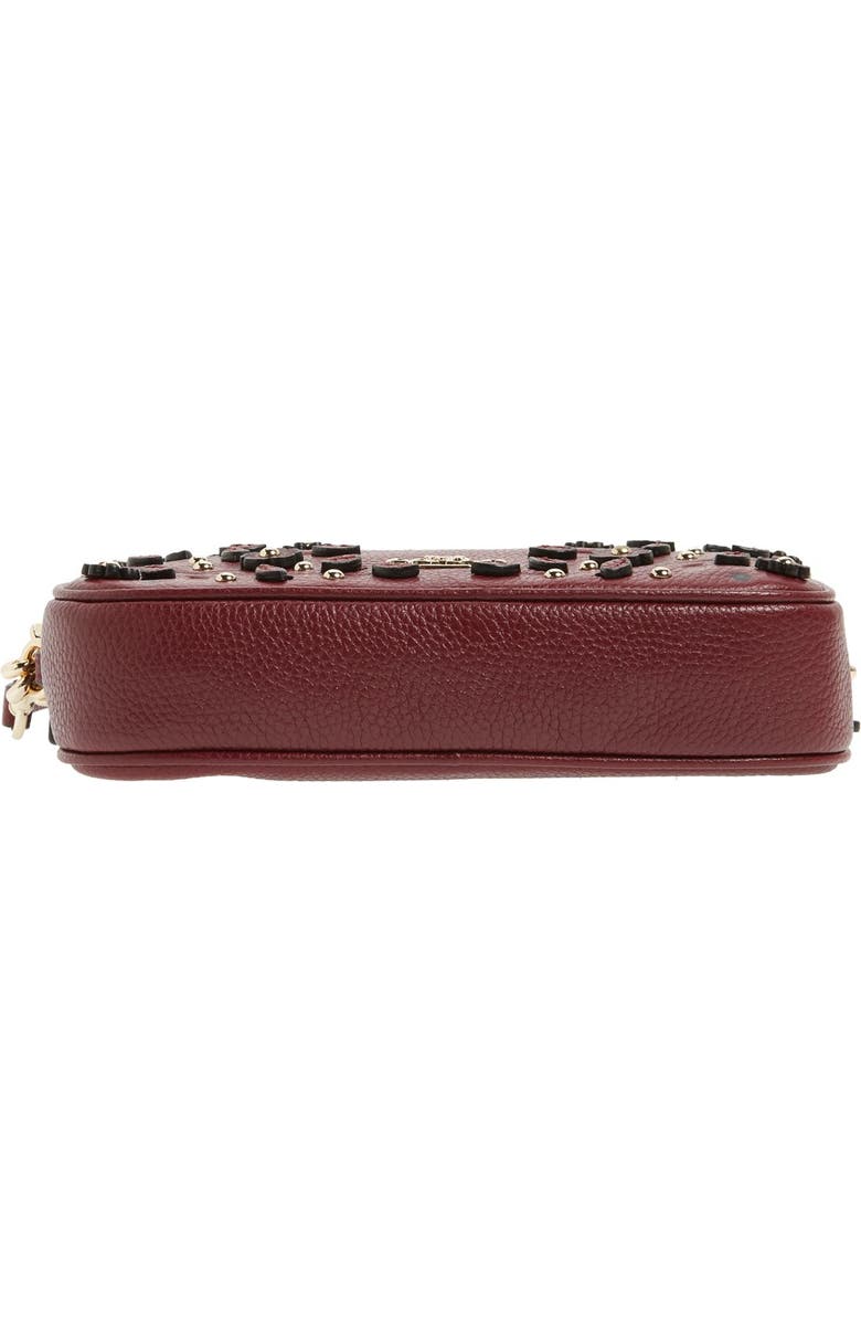 COACH Floral Studded Leather Crossbody Bag, Alternate, color,