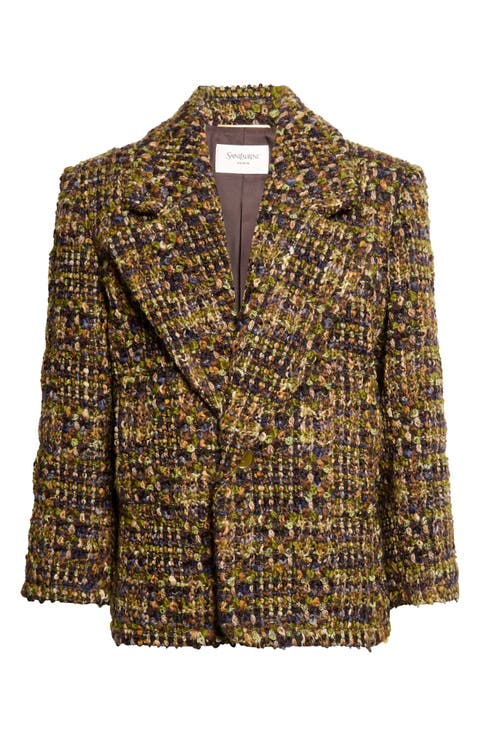 Wool Blend Tweed Jacket