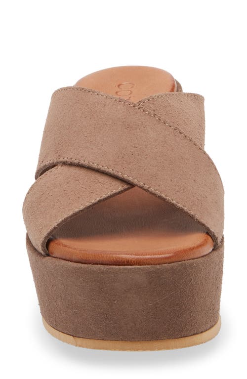Cordani Bella Platform Wedge Slide Sandal In Taupe