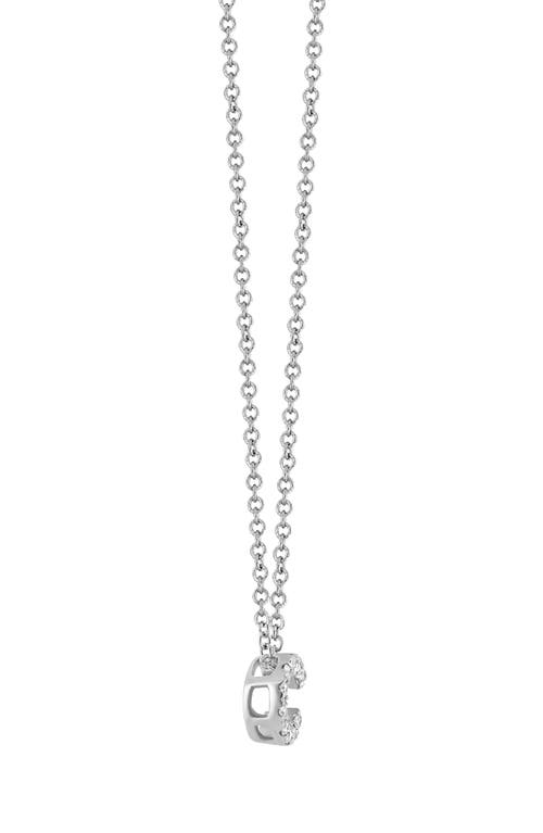 Bony Levy Diamond Pavé Initial Pendant Necklace In 18k White Gold - C