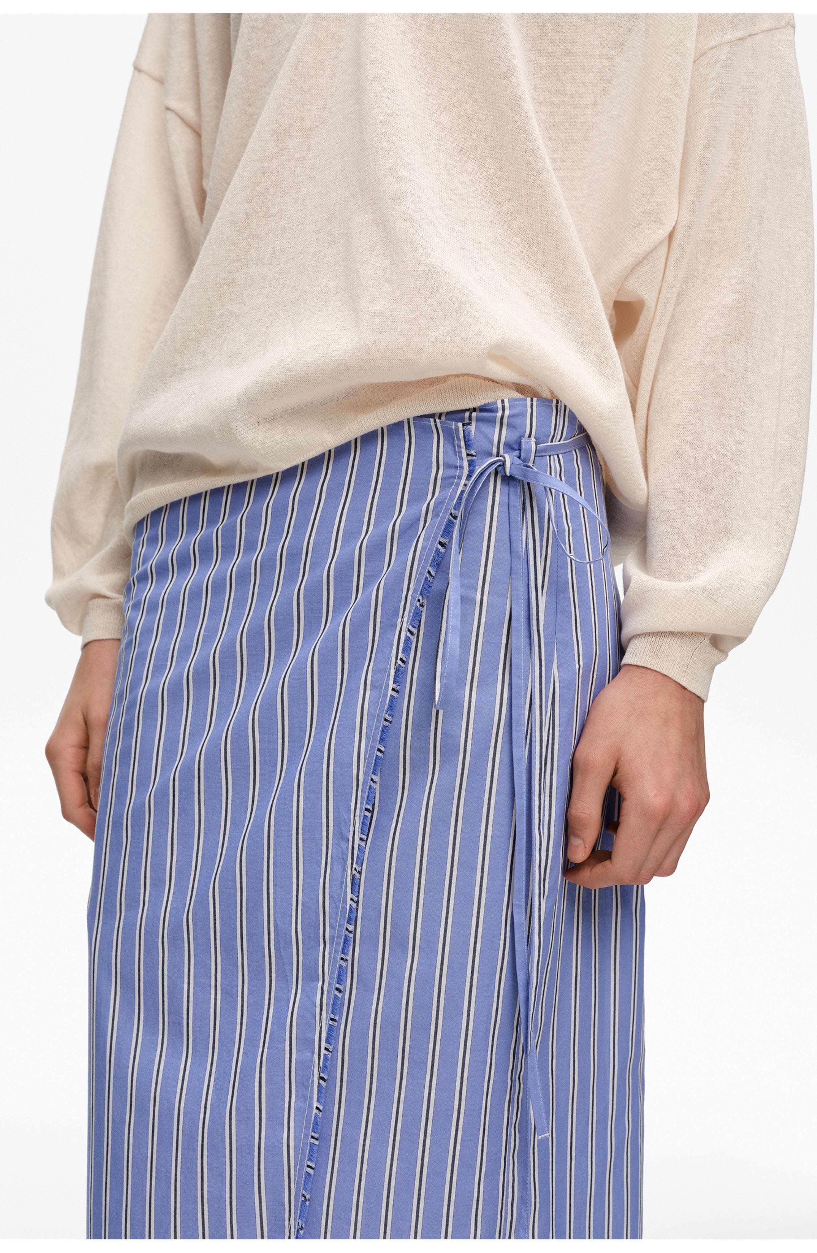 Straight Striped Sarong Skirt - image 2