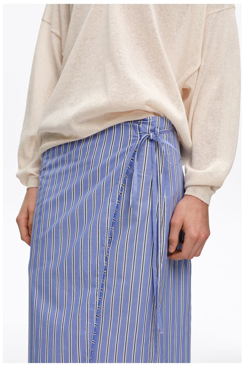 Straight Striped Sarong Skirt, Alternate, color, BLUE