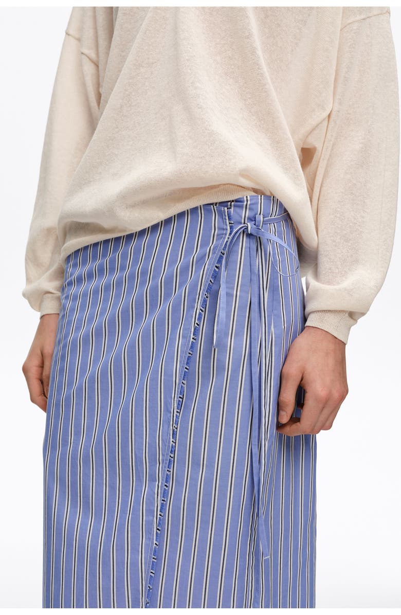 Bimba y Lola Straight Striped Sarong Skirt, Alternate, color, Blue