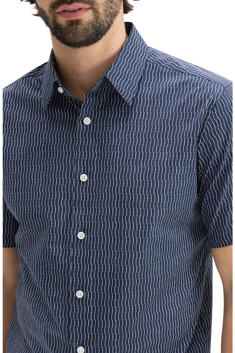 Irving Short Sleeve Button-Up Shirt, Alternate, color, BLATIC/FOG