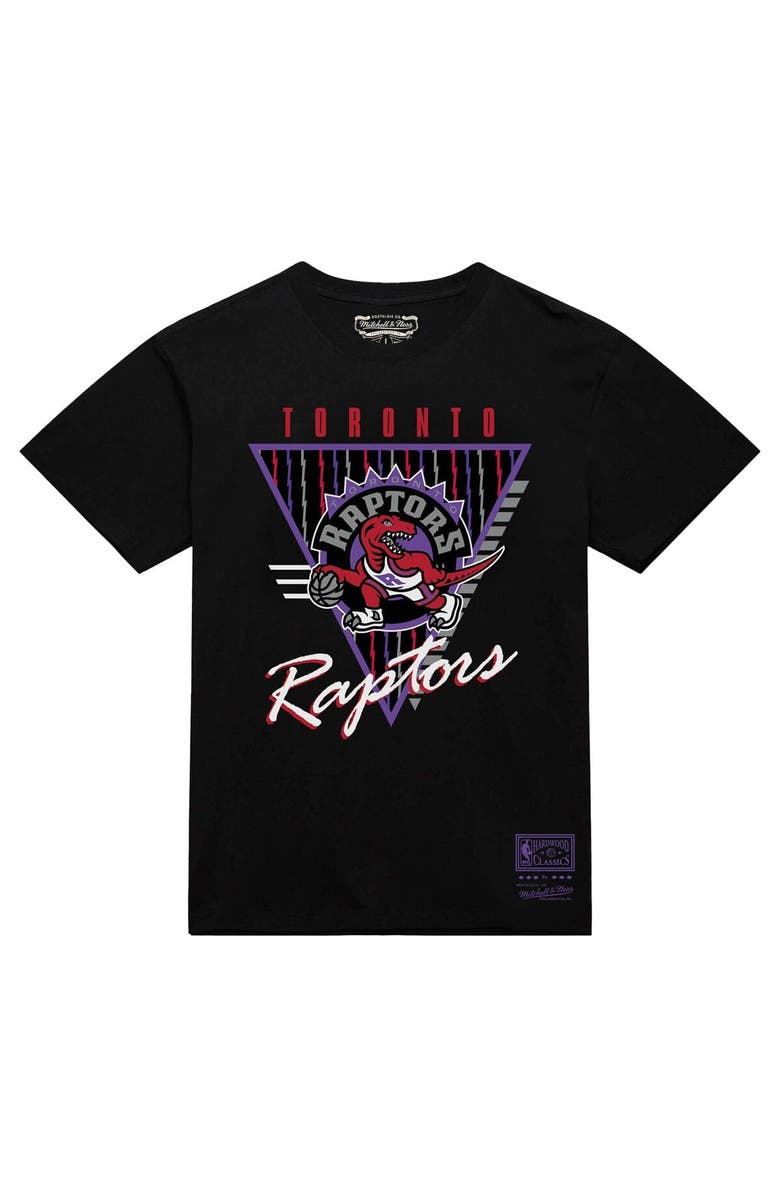 Mitchell & Ness Men's Mitchell & Ness Black Toronto Raptors Worldwide Collection Tri-Logo T-Shirt, Alternate, color, Black