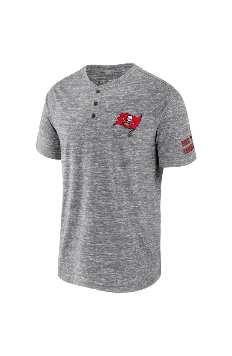 NFL X DARIUS RUCKER Men's NFL x Darius Rucker Collection by Fanatics Heathered Gray Tampa Bay Buccaneers Slub Henley T-Shirt, Alternate, color, Heather Gray