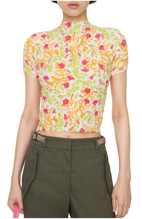 Floral Cotton Blend Top