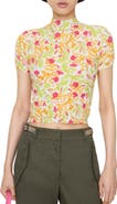 Burberry Floral Cotton Blend Top