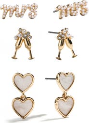 BaubleBar 3 Pairs of Happily Ever After Bridal Earrings