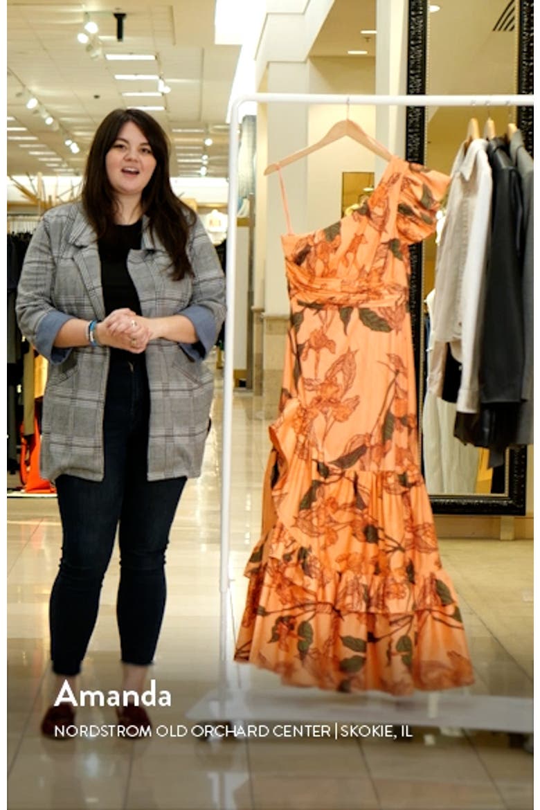 Pria Floral One-Shoulder Stretch Cotton Cocktail Dress video