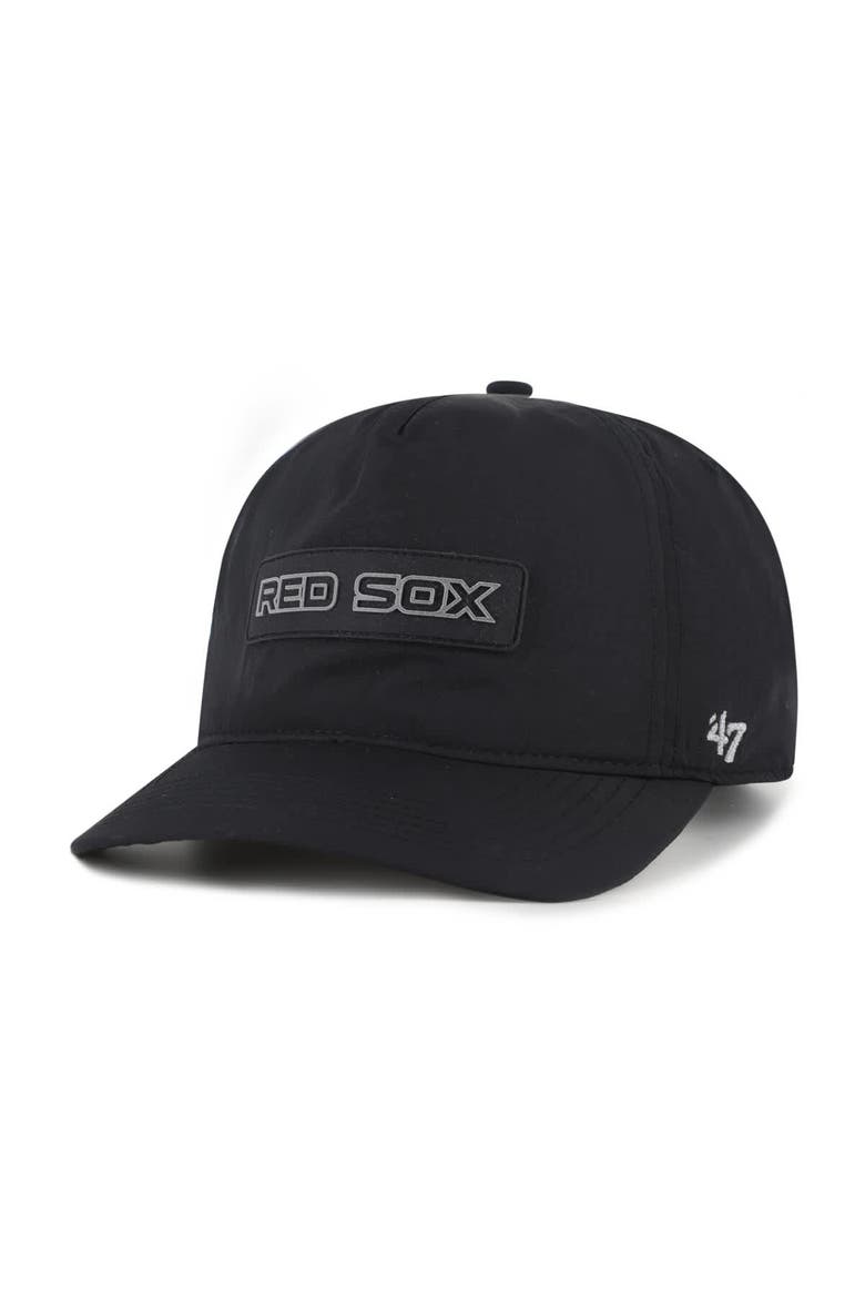 Men's '47 Black Boston Red Sox Quiet Outdoors Hitch Adjustable Hat, Main, color, Black