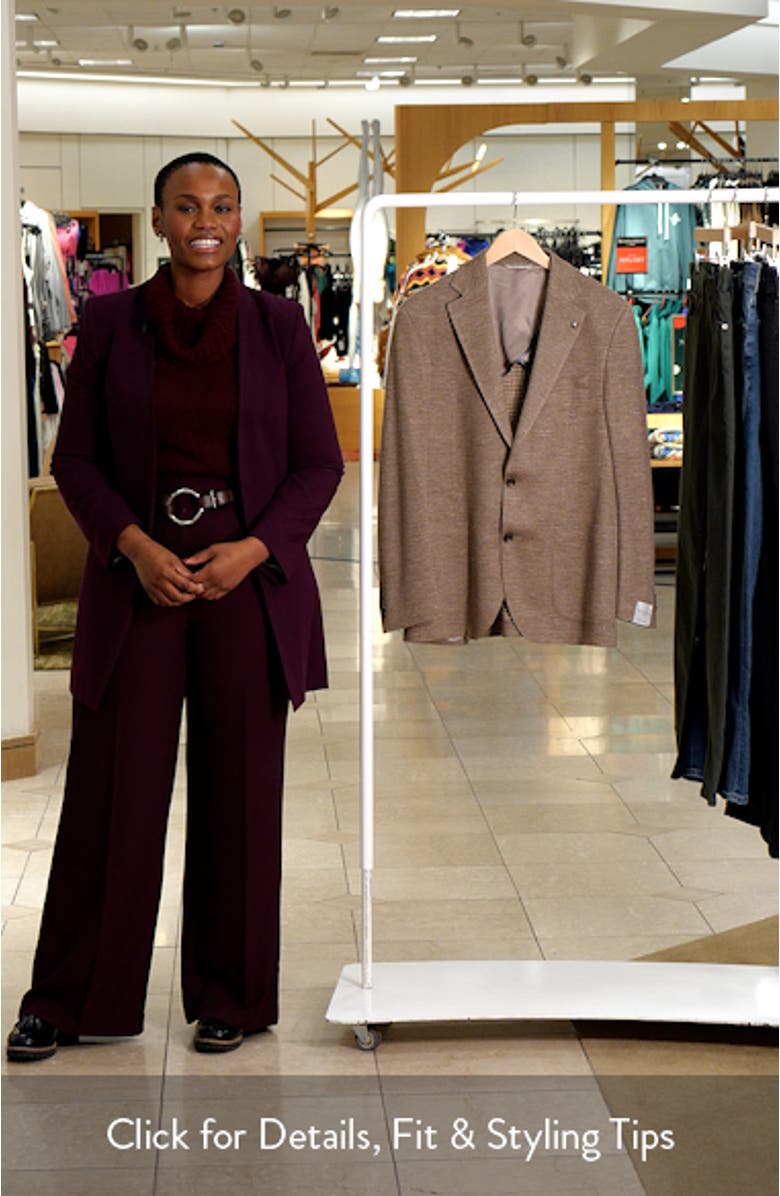 Hartford Tan Knit Wool & Silk Blend Mélange Sport Coat, sales video thumbnail