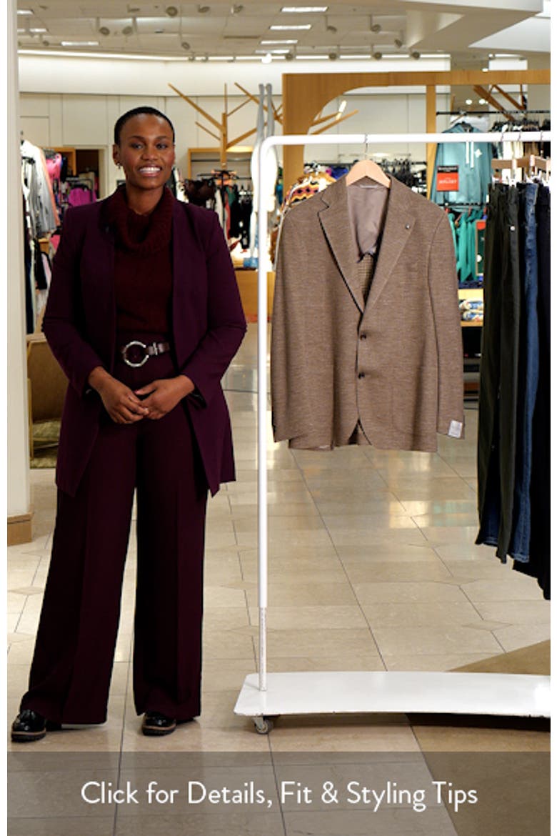 Hartford Tan Knit Wool & Silk Blend Mélange Sport Coat video