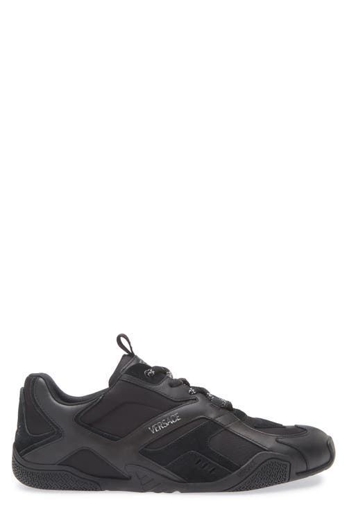 Versace Logo Sneaker In Black