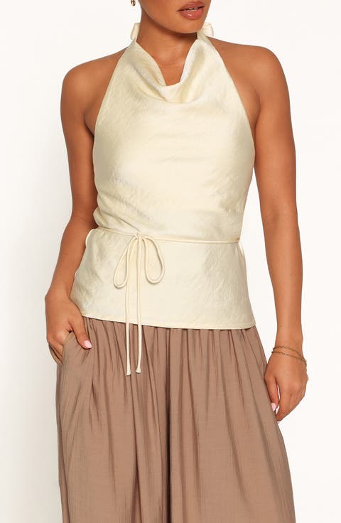 Brenn Cowl Neck Halter Top