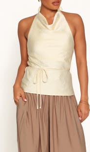 Petal & Pup Brenn Cowl Neck Halter Top