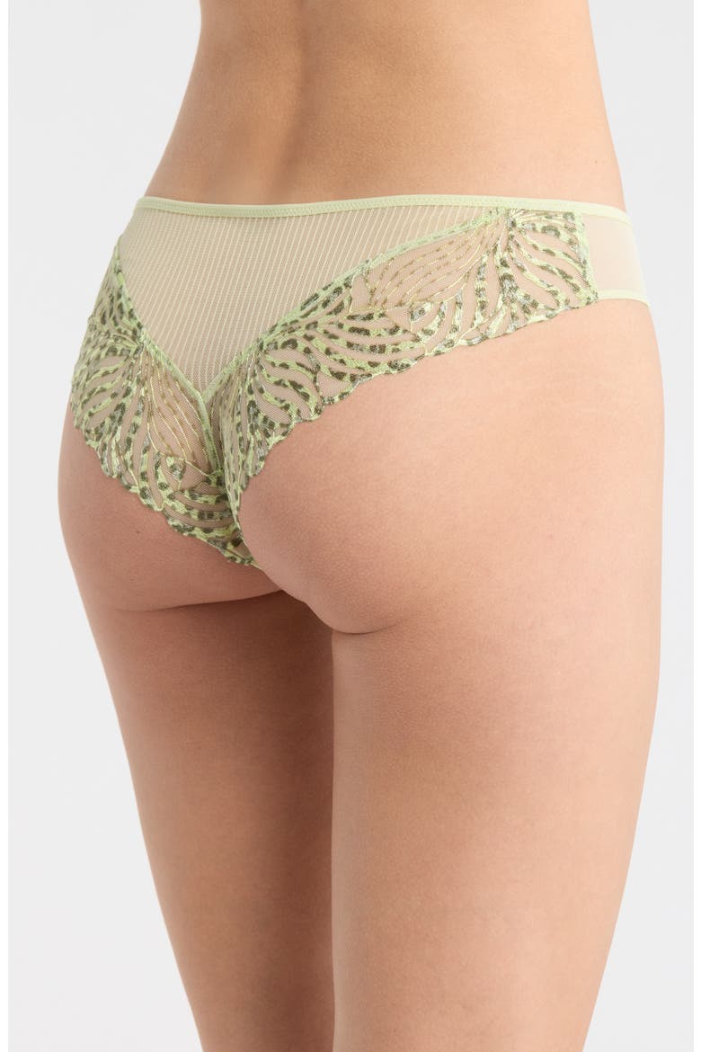 Legend Embroidered Tulle Thong, Alternate, color, WILD PISTACHIO