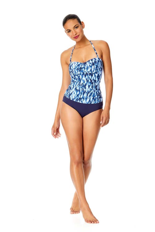 ANNE COLE TIGER DANCE TWIST FRONT BANDEAUKINI SWIM TOP 