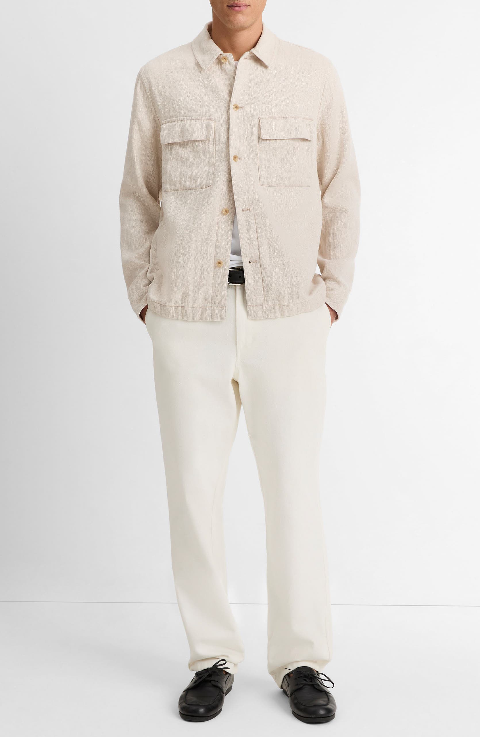 Linen & Cotton Button-Up Shirt Jacket (Men) | Nordstromrack