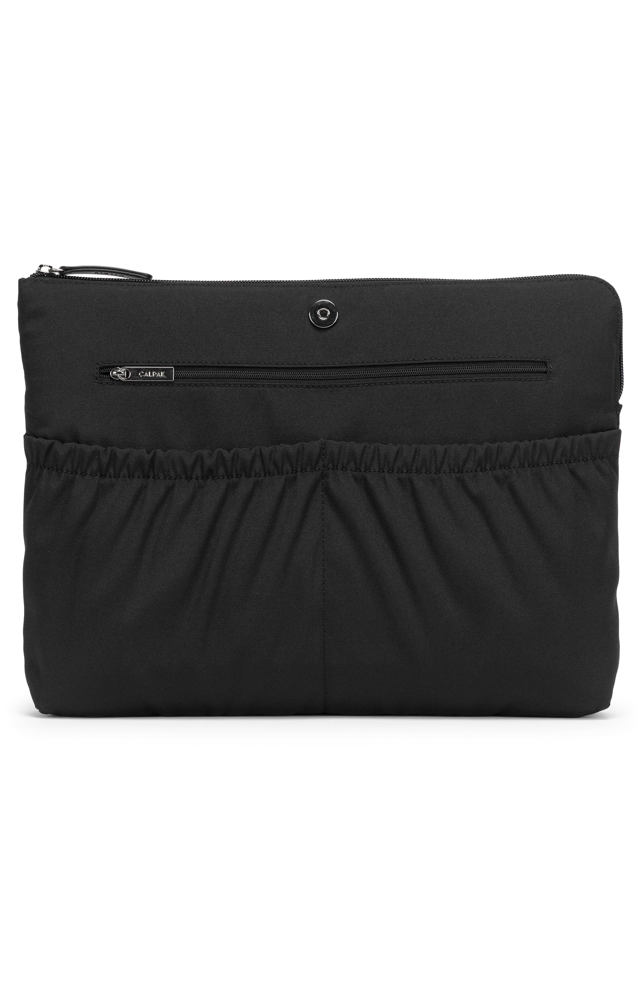 Haven Faux Leather 16-Inch Laptop Tote, Alternate, color, BLACK
